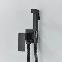 OEM Mitigeur de bidet eau chaude-eau froide, noir et acier inoxydable
