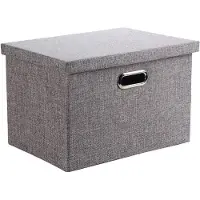 OEM Grande boîte de rangement grise à couvercle rabattable, 44 x 31 x 25 cm