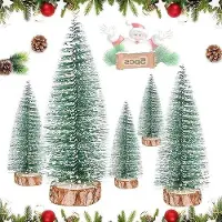 OEM Sapin de Noël miniature - 5 pièces | Sapin de Noël miniature en plastique | Sapin de Noël miniature vert disponible en 5 tailles (10/15/20/25/30 cm)