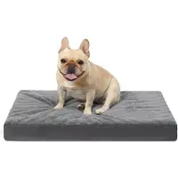 OEM Lit orthopédique pour chien, taille moyenne, lavable, 90 x 57 cm, gris foncé