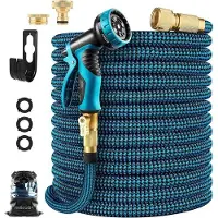 OEM Pantalon de jardin bleu-vert confortable - Tuyau d'arrosage extensible avec 10 réglages de jet - Suspension - Entretien du jardin - 30 mètres