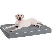 OEM Lit orthopédique pour chien, taille moyenne à grande, 91 x 68 cm, lavable, gris foncé