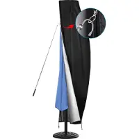 OEM Housse imperméable pour parasol de terrasse, gris foncé, 9-12 pieds