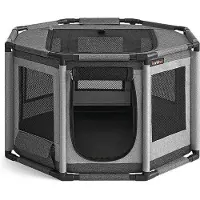 Famanu Cage octogonale pour chien 72 x 72 x 43 cm, gris