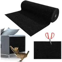 OEM Tapis pour chats, résistant à l'usure, 40 x 200 cm, noir, autocollant