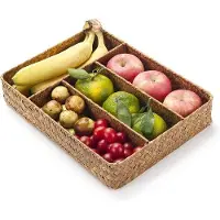 OEM Boîte de rangement tissée avec compartiments et panier
