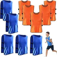 OEM Bavoirs de football pour enfants, orange et bleu, 36 x 56 cm, entraînement