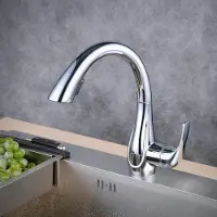OEM Mitigeur monocommande chromé pivotant à 360° pour évier de cuisine, haute pression