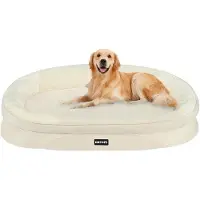OEM Lit orthopédique pour chien, taille moyenne, beige, fond antidérapant