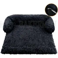 Famanu Lit pour chien noir, moelleux, lavable, jusqu'à 20 kg