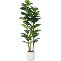 OEM Sapin artificiel de 150 cm, blanc, en plastique, en pot, pour la décoration