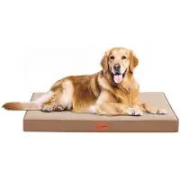 OEM Lit orthopédique pour chien, taille moyenne, 91 x 69 cm, marron, lavable, antidérapant