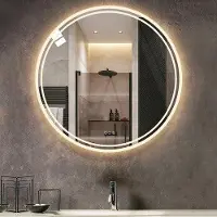 OEM Miroir rond avec éclairage pour salle de bains