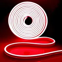 OEM Bande LED rouge flexible 5 m, 12 V, effet néon, étanche, pour l'intérieur et l'extérieur