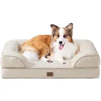 OEM Lit orthopédique pour chien, 104 x 69 x 15 cm, lavable, imperméable, antidérapant, beige