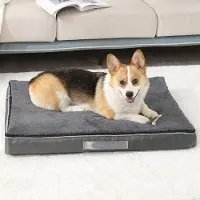 OEM Lit orthopédique lavable pour chien, gris, taille L