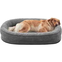 OEM Lit orthopédique XXL pour chien, à quatre côtés, imperméable, antidérapant, en mousse à mémoire de forme