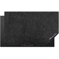 OEM Protecteur pour plaque à induction 91 x 52 cm - Couvre-plaque et tapis antidérapant pour la cuisine - Motif granit noir