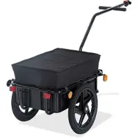 OEM Remorque de plage Bagage - Remorque pour vélo - Capacité de charge max. 40 kg - Remorque pour vélo - Noir - 144 x 59 x 80 cm