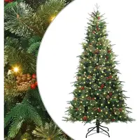 Syfax Sapin de Noël Artificiel à Branches Articulées Vert 240 cm