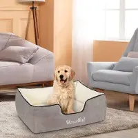 OEM Lit pour chien rectangulaire moelleux, respirant, imperméable, de taille moyenne