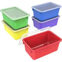 OEM Petites boîtes de rangement 122 x 78 x 51 cm, différentes couleurs, lot de 5
