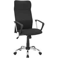 OEM Chaise de bureau ergonomique, réglable en hauteur, noire, 63 cm