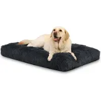 OEM Grand panier pour chien, lavable, 90 x 60 cm, antidérapant, gris, en peluche