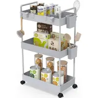 OEM Boîte de rangement étroite à 3 niveaux, grise, multifonctionnelle