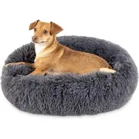 OEM Petit panier rond pour chien, 40 cm, gris, anti-stress