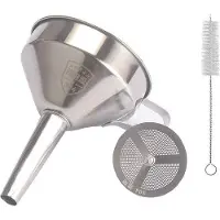 OEM Entonnoir tamiseur en acier inoxydable avec brosse, robuste, adapté aux liquides et aux poudres