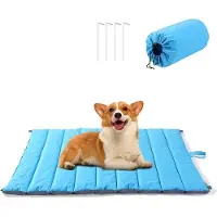 OEM Lit pour chien lavable, 100 x 66 cm, bleu, lavable, pour chiens de taille moyenne