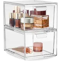 Markenlos Petites boîtes de rangement transparentes en acrylique