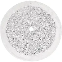 OEM Pull de Noël argenté à motif sapin avec paillettes, pull de Noël en Fourrure artificielle épaisse et douce à motif sapin avec paillettes, couverture à motif sapin (90 cm)