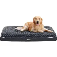 OEM Lit orthopédique pour chien, taille moyenne, gris foncé, lavable, 105 cm