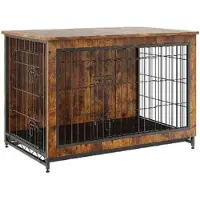 Famanu Banc pour chien en bois brun