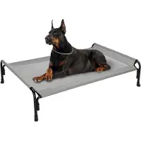 OEM Lit surélevé pour chien XL gris pour grands chiens