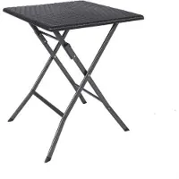 OEM Petite table de jardin noire 61 x 61 x 74 cm