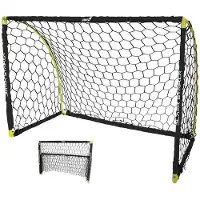 OEM But de football pliable 180 x 91 x 120 cm, noir, pour enfants