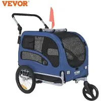 OEM Remorque à vélo pour chiens jusqu'à 45 kg, 2-en-1, réglable