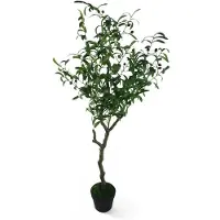 OEM Olivier artificiel, sac en plastique noir, 120 cm