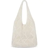 OEM Sac de plage pour femme - sac à bandoulière fin pour l'été - en filet tressé, idéal pour les voyages, les courses et le quotidien.