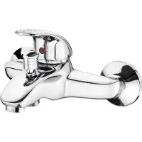 OEM Mitigeur monocommande de salle de bains en acier inoxydable chromé avec douchette 1/2 pouce