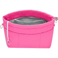 OEM Grand organiseur de sac à main rose en nylon avec porte-clés et compartiments intérieurs