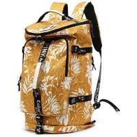 OEM Sac de sport Kalesi Gym Duffle Bag, sac à dos 4-Way imperméable avec compartiment à chaussures, idéal pour les voyages, le sport, la randonnée et l'ordinateur portable (jaune senf)