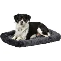 OEM Lit pour chien avec coussin, gris, lavable en machine, structure métallique