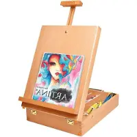 Markenlos Mallette d'artiste, portable, 1 pièce, boîte de peinture