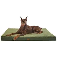 OEM Lit orthopédique pour chien, grand format, 137 x 111 x 10 cm, vert foncé, lavable