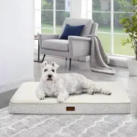 OEM Lit orthopédique pour chien, grand format, blanc, antidérapant, lavable, 112 x 81 x 8 cm