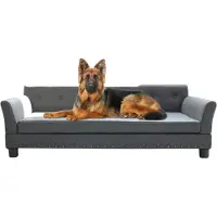 OEM Grand banc pour chien XL 100 kg, gris, 120 x 74 x 40 cm